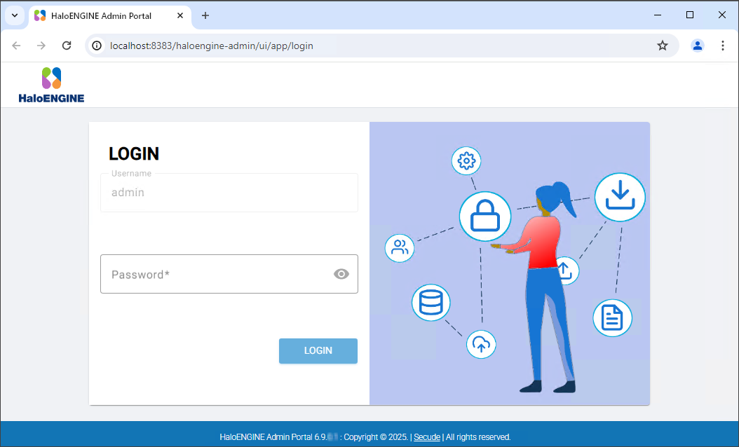 Login page after initial configuration.png