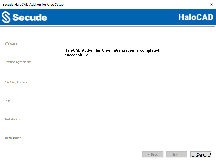 Completing the HaloCAD setup dialog.png