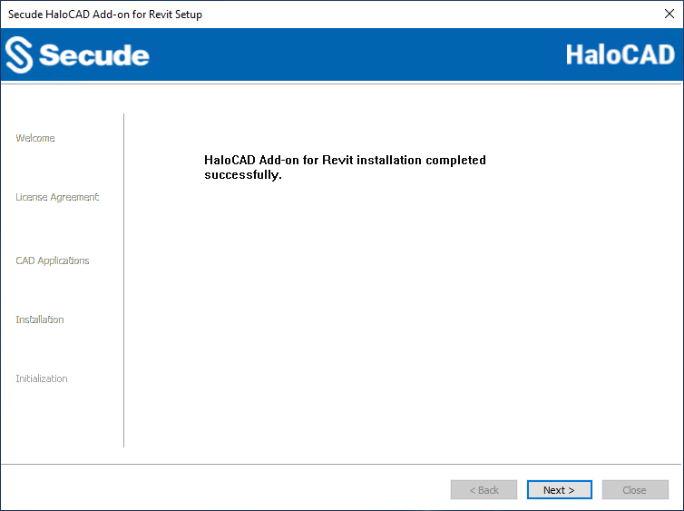 5 Installation completed successfully dialog.png