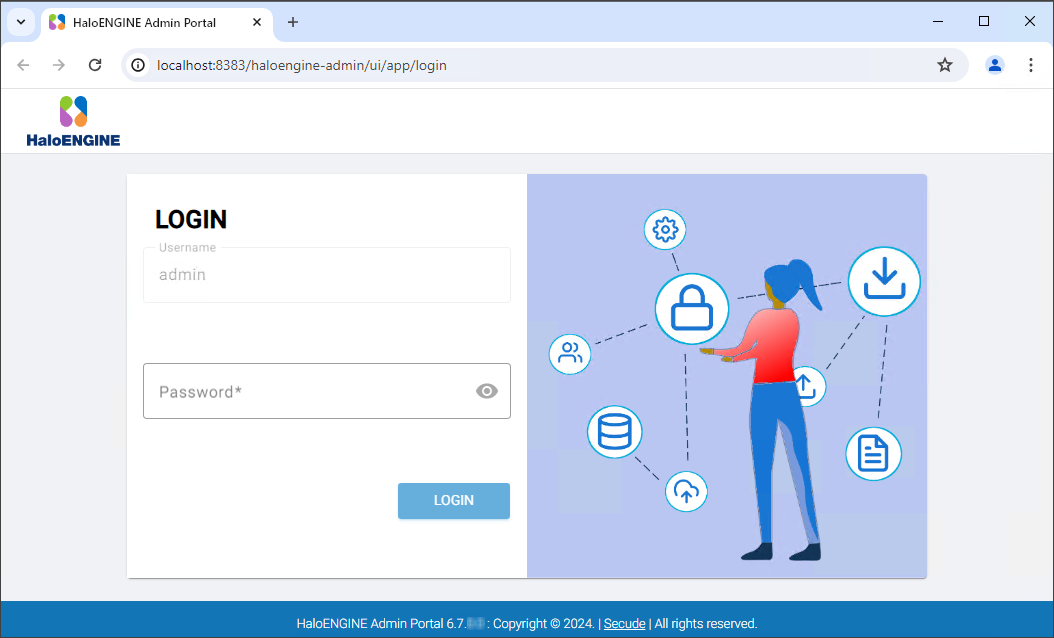 Login page after initial configuration.png