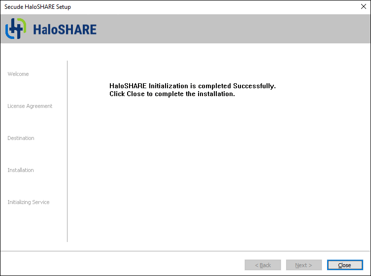 Completing the HaloSHARE setup dialog.png