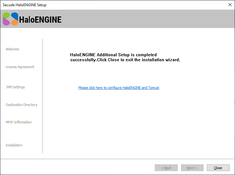9_HaloENGINE additional setup completed successfully.png