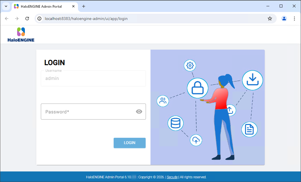 Login page after initial configuration.png