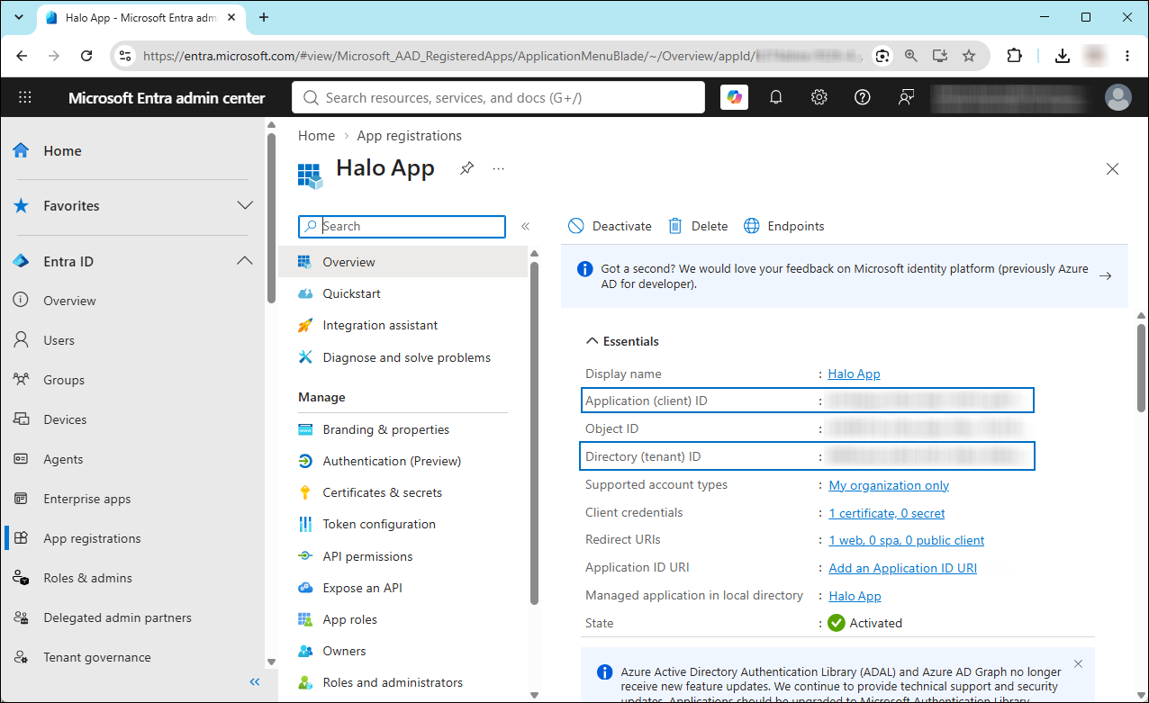 3_Application ID and Tenant ID_HaloENGINE.png